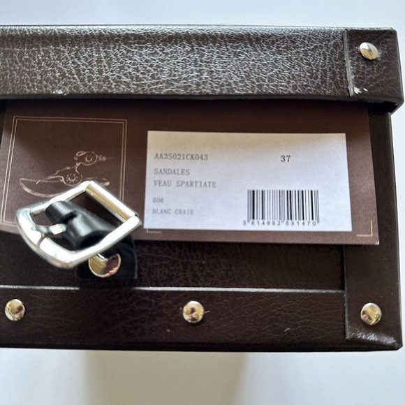 ALAIA Stud Sandals Blanc Craie Leather White - Picture 7 of 13